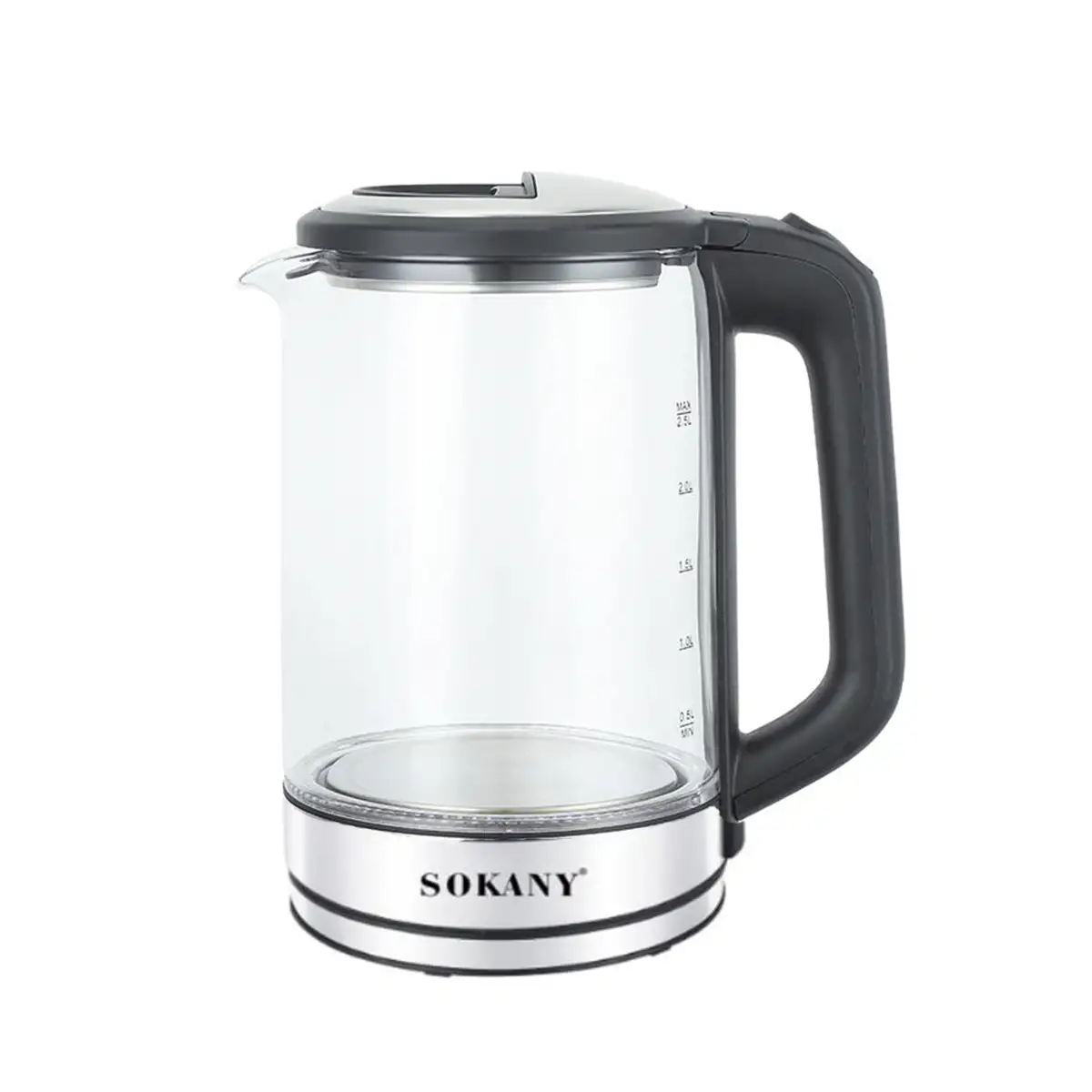 Электрочайник дисковый SOKANY SK-09013 стеклянный 2,5л со шкалой Прозрачный (118-107-SK-09013) Электрочайник дисковый SOKANY SK-09013 стеклянный 2,5л со шкалой Прозрачный (118-107-SK-09013)
