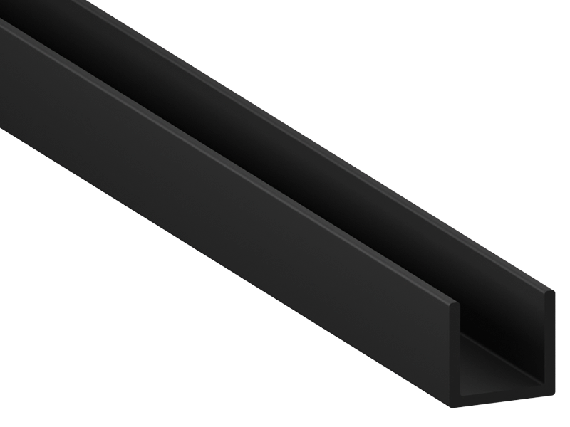 Профиль алюминиевый LEDUA АЛ-118 для LED ленты накладной 3 м Черный (9568)