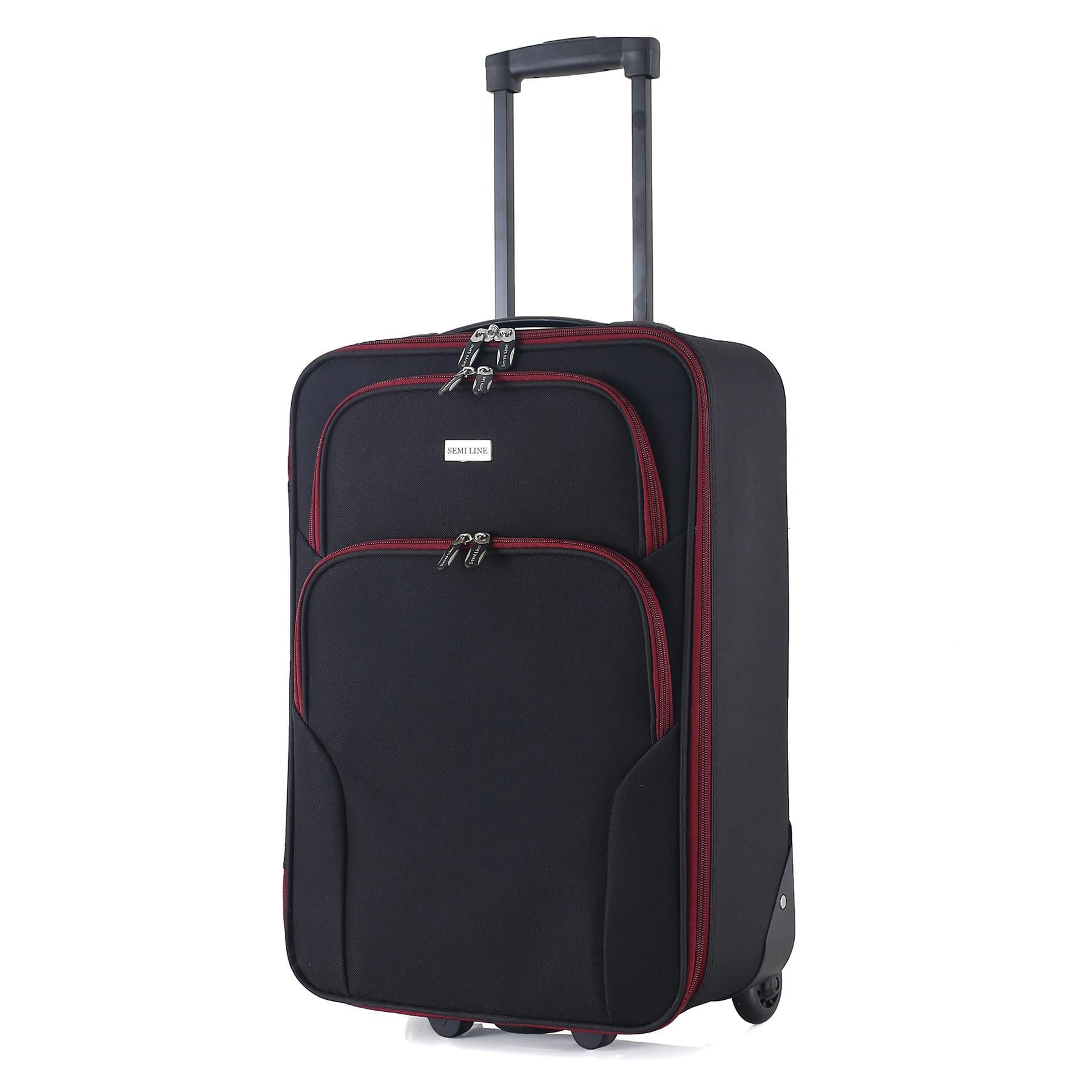Чемодан SEMI LINE 20" S Black/Red Lines (T5680-1)
