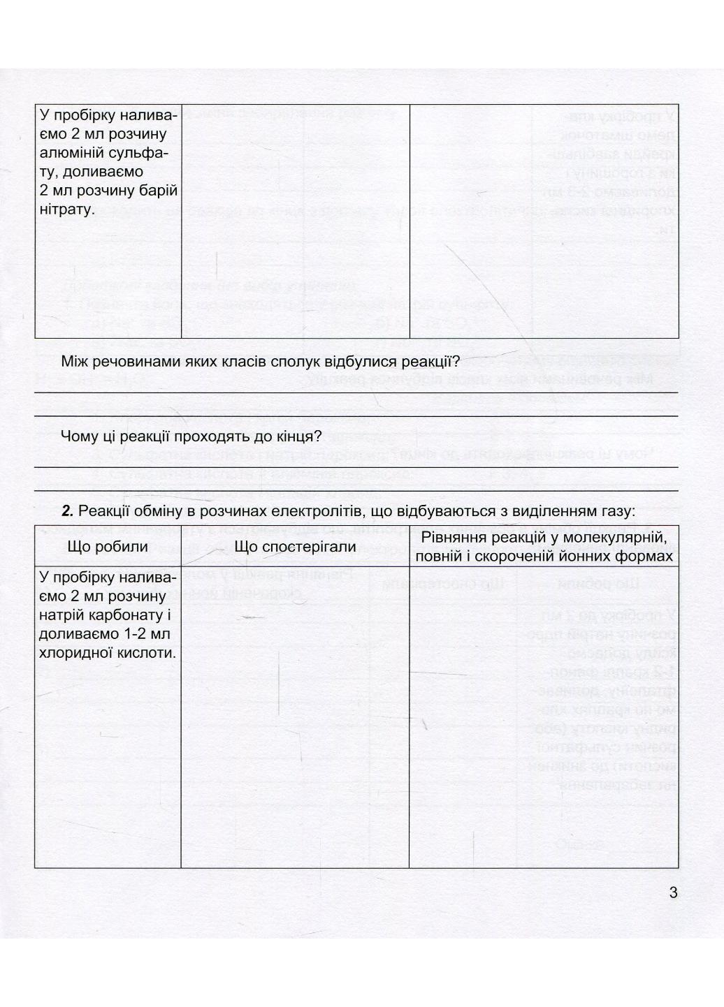 Зошит для лабораторних дослідів та практичних робіт з хімії 9 клас Мартинюк Л. - фото 4