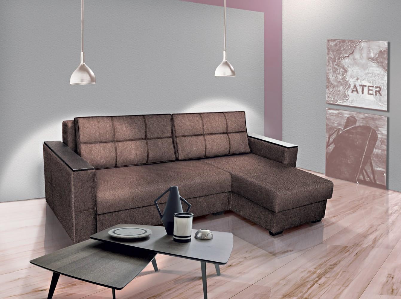 Диван ортопедический МФ МОДЕРН Артур раскладной Натуральное дерево/коричневый