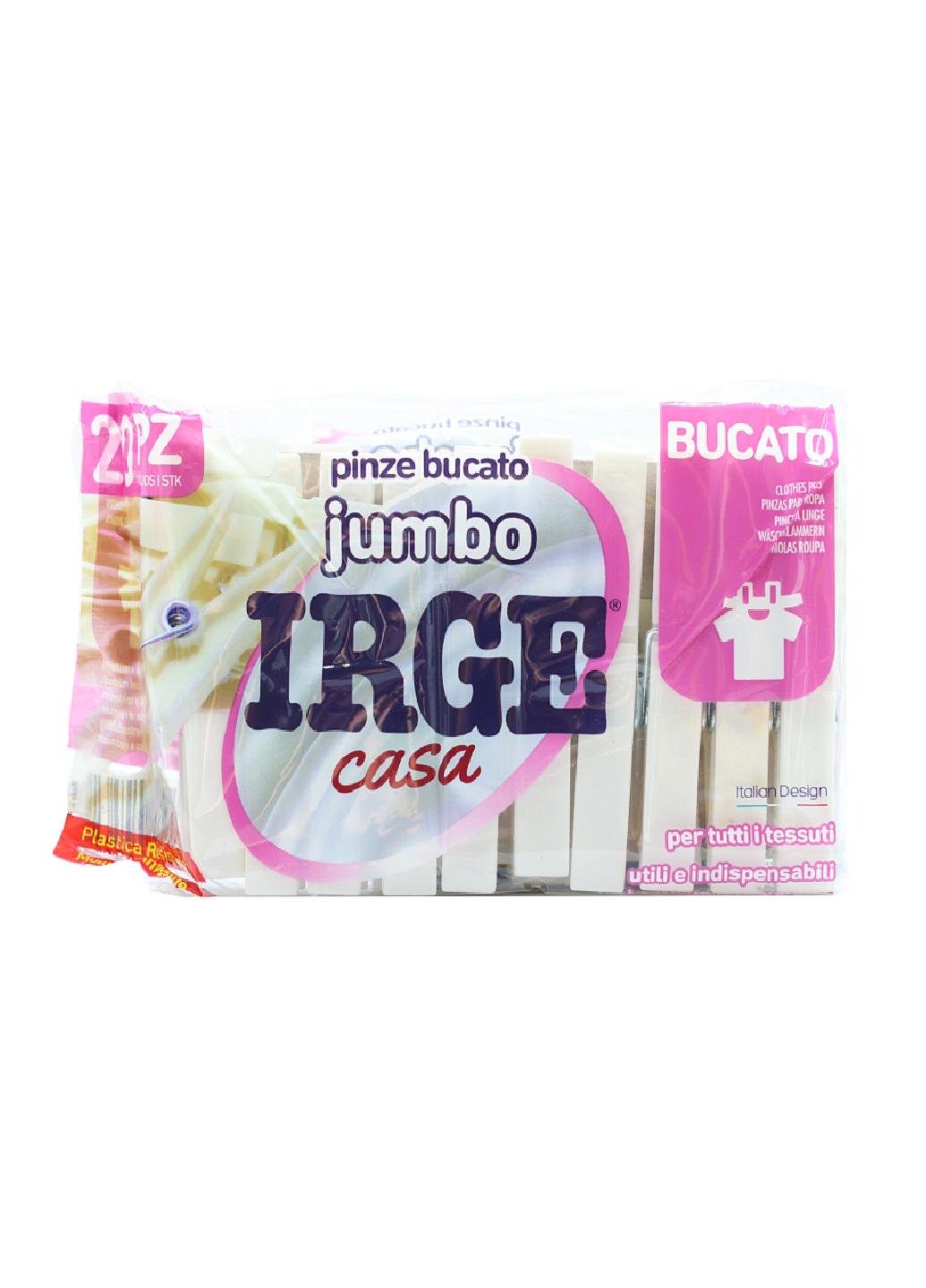 Прищепки для белья IRGE пластмассовые Jumbo 20 шт. (НФ-00003339)