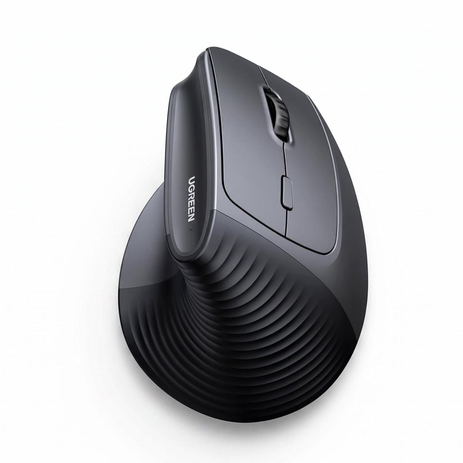 Компьютерная мышка вертикальная UGREEN M571S 500 мА/ч до 3 устройств/тихие кнопки Черный (85237)