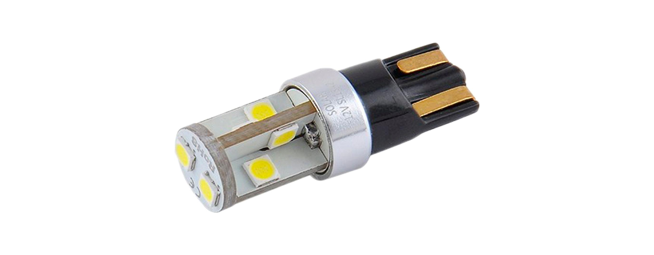 Лампочка без цоколя Solar LED T10 W5W SMD 10 діодів 250lm 12V W2.1x9.5d CANbus SL1342 2 шт. Білий