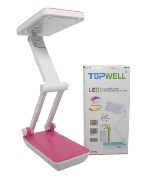 Акумуляторна лампа TOP WELL BL 666/1018/1019 27 см складна Рожевий Акумуляторна лампа TOP WELL BL 666/1018/1019 27 см складна Рожевий