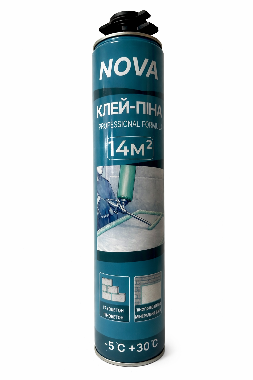Клей-пена для полистирола и пенобетона PRO NOVA 860 мл