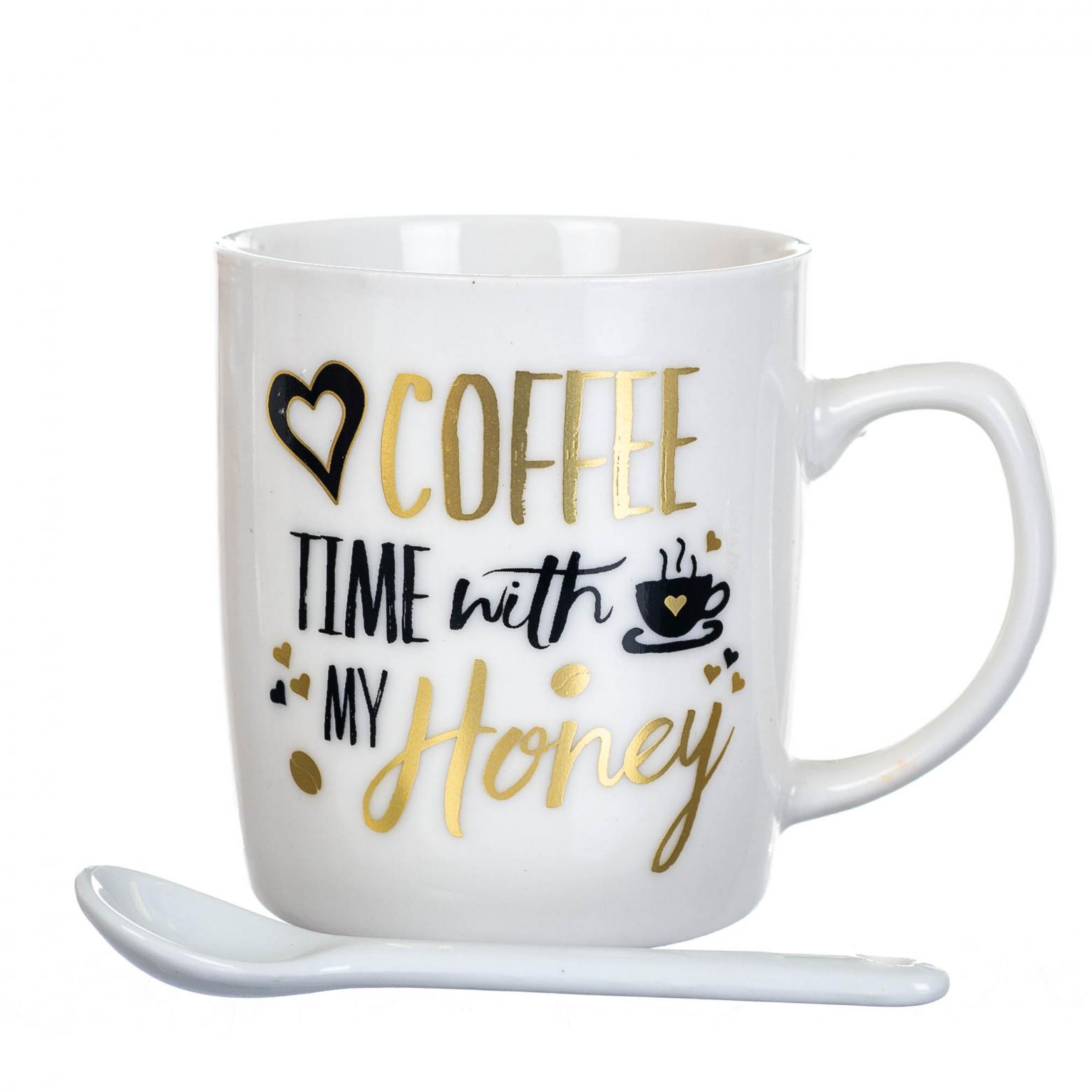 Кружка керамическая с ложкой Elisey Love coffe2 200 мл (8201-007) Кружка керамическая с ложкой Elisey Love coffe2 200 мл (8201-007)