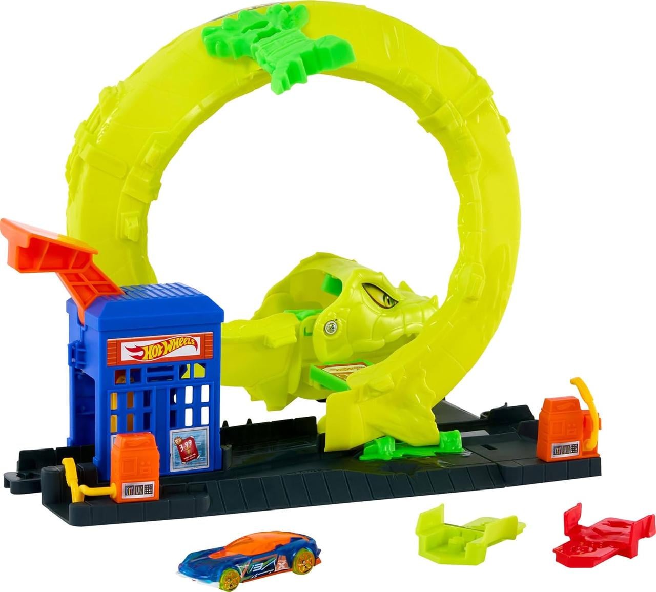 Игровой набор Хот Уилс Hot Wheels City Спиральная атака Змеи (JBM63) Игровой набор Хот Уилс Hot Wheels City Спиральная атака Змеи (JBM63)