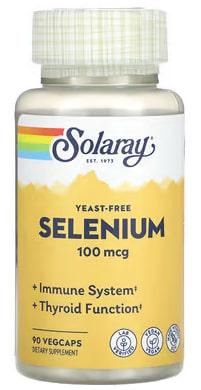 Селен Solaray Yeast-Free Selenium 100 mcg 90 VegCaps (SOR-04676)