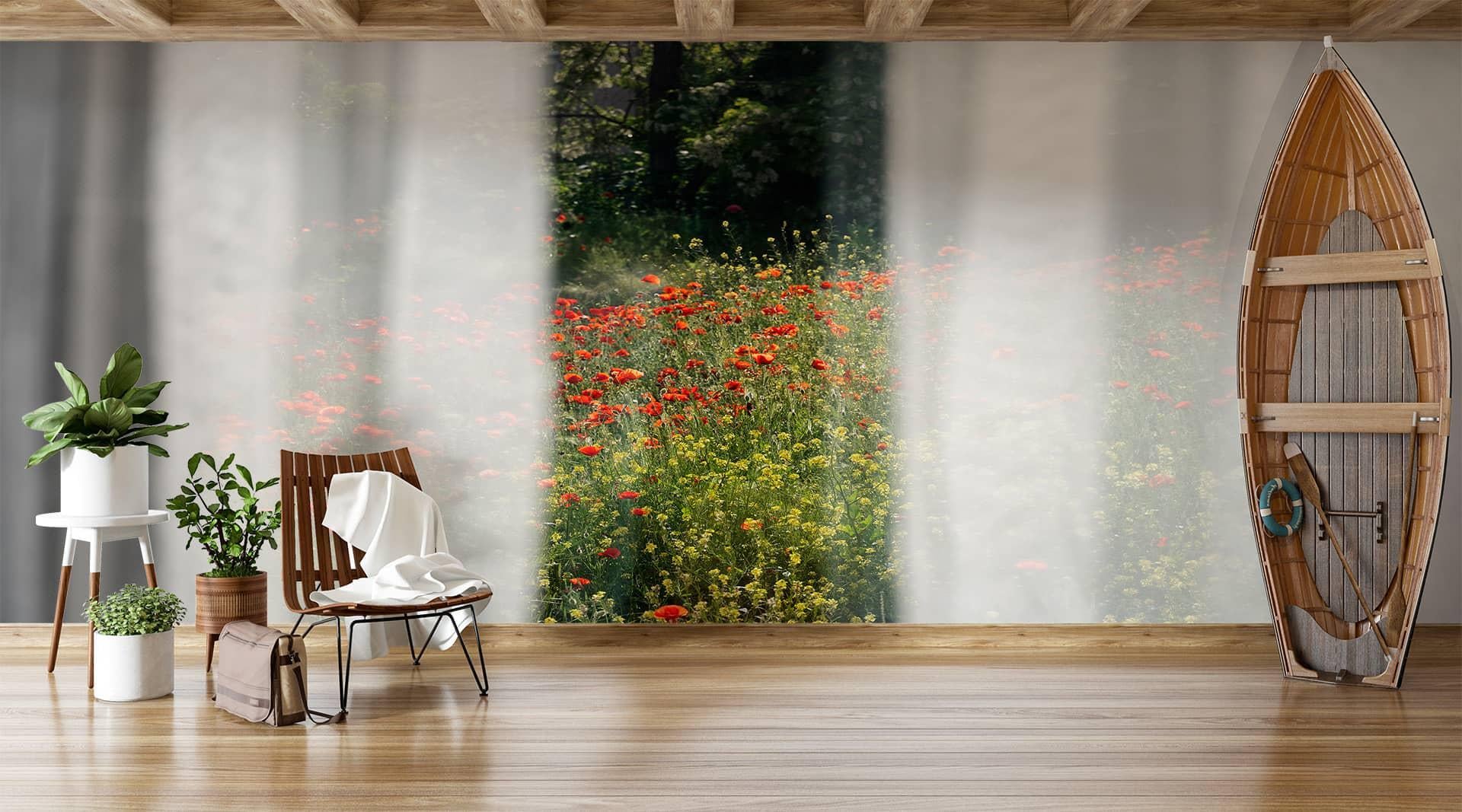 Фотообои флизелиновые Styleo Print-walls Тишина в цветах лета 0668 350х270 см (Pw-0668/3)