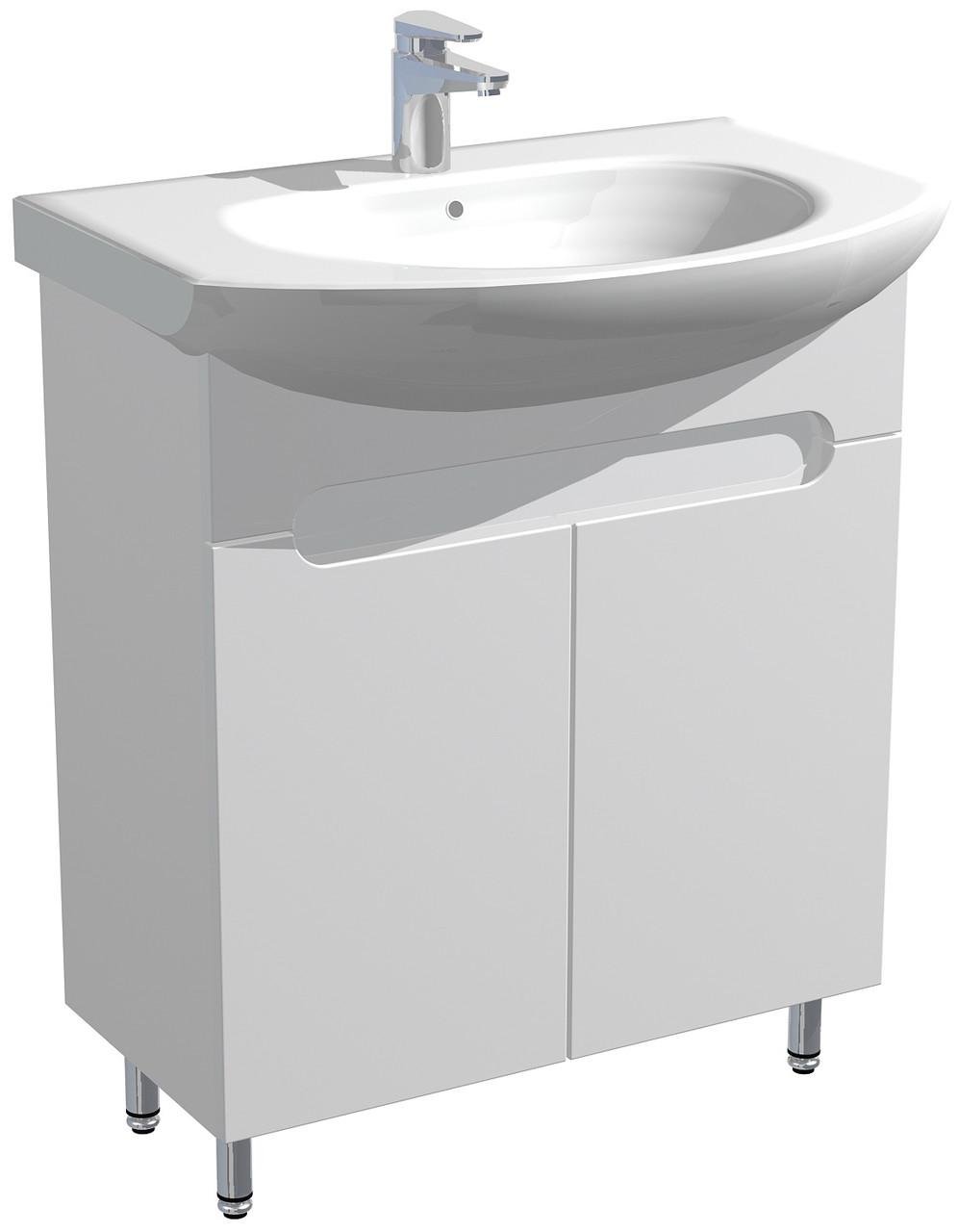 Тумба для ванной комнаты напольная с умывальником Руна 70 см Белый (30632032) Тумба для ванной комнаты напольная с умывальником Руна 70 см Белый (30632032)