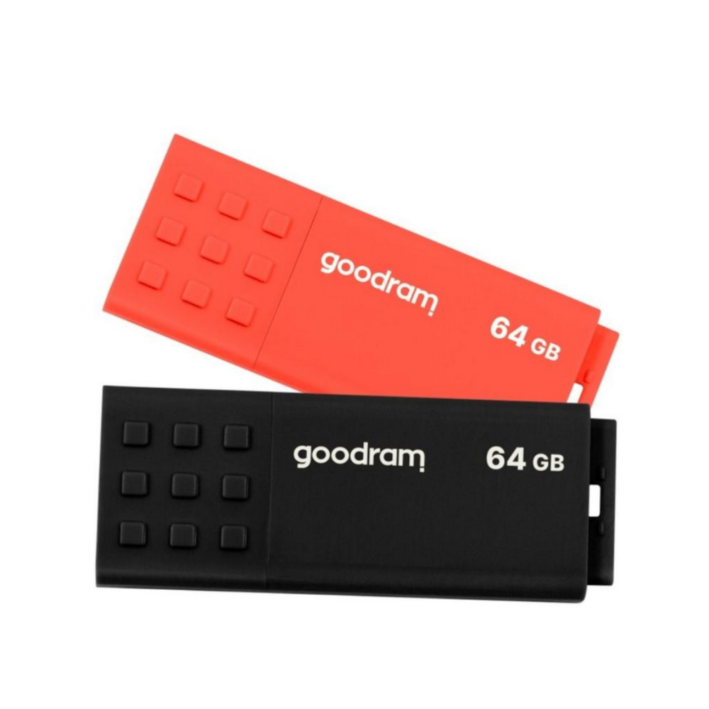Флеш пам'ять USB Goodram UME3 MIX USB 3.2 64 Гб 2 шт. Чорний/Червоний (UME3-0640MXR11-2P)