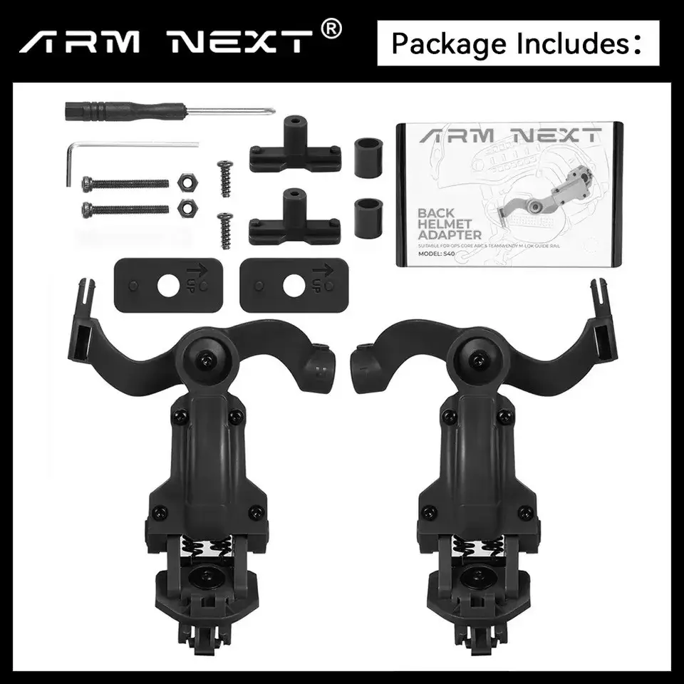 Кріплення чебурашки для навушників на шолом ARM Next S40 Чорний - фото 2