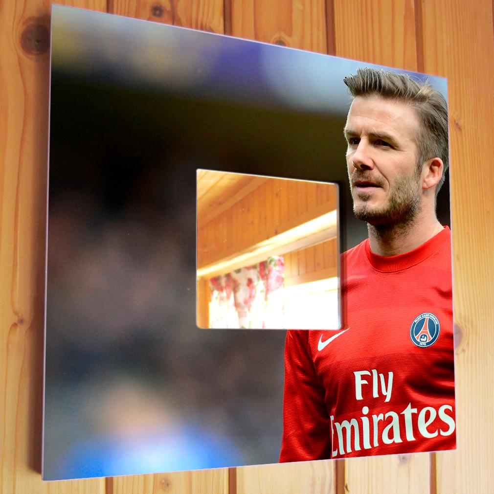 Зеркало декоративное с фото Дэвид Бекхэм 260х260 мм (M03101)