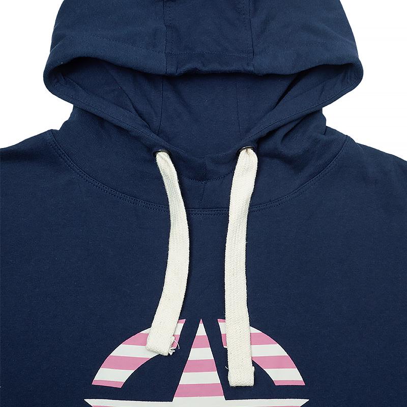 Худі жіноче JEEP HOODED OVERSIZE SWEATSHIRT STAR Striped Print S Синій (O102608-A184 S) - фото 3