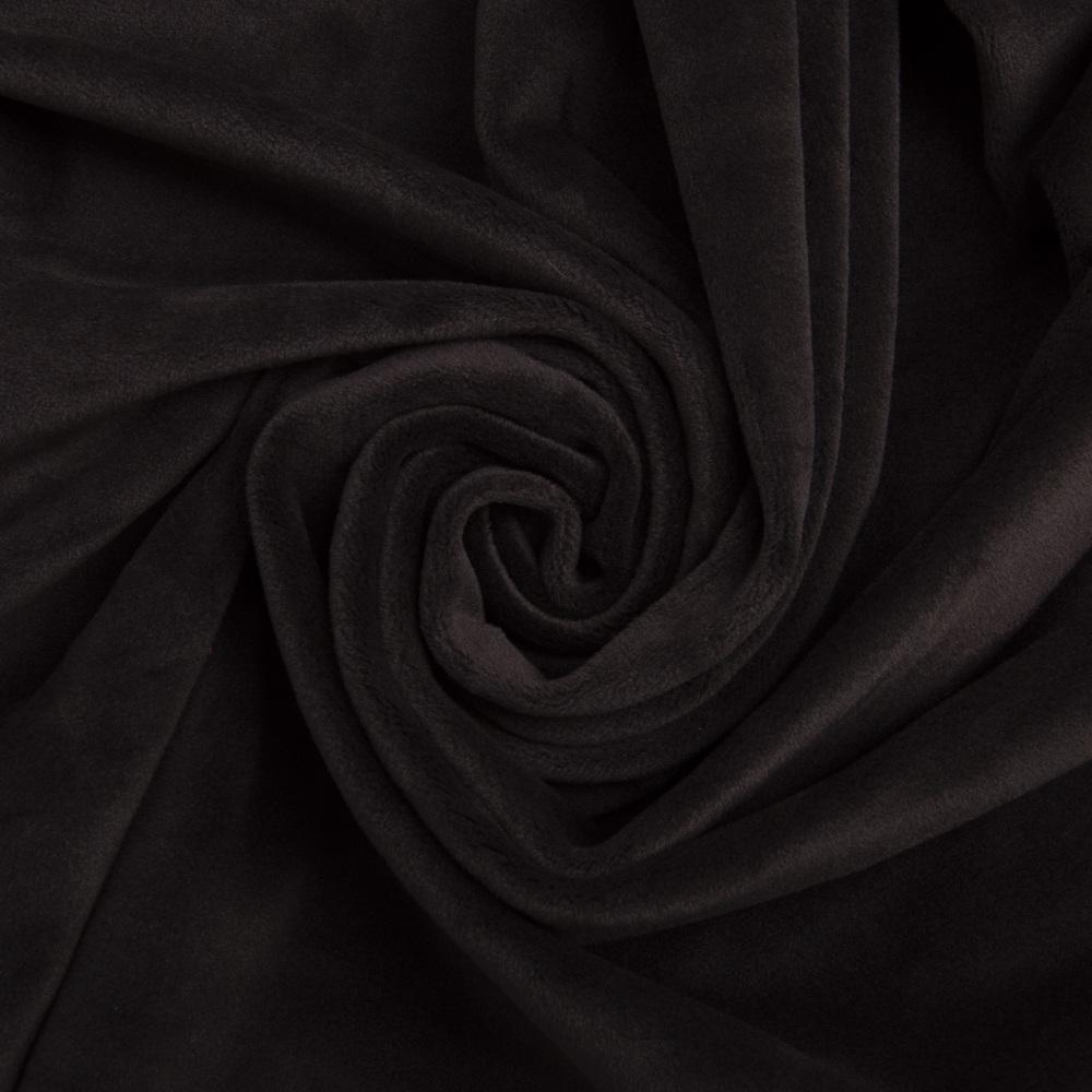 Тканина трикотаж однотонний Вельбо V-1264 Темно-шоколадний (23544)