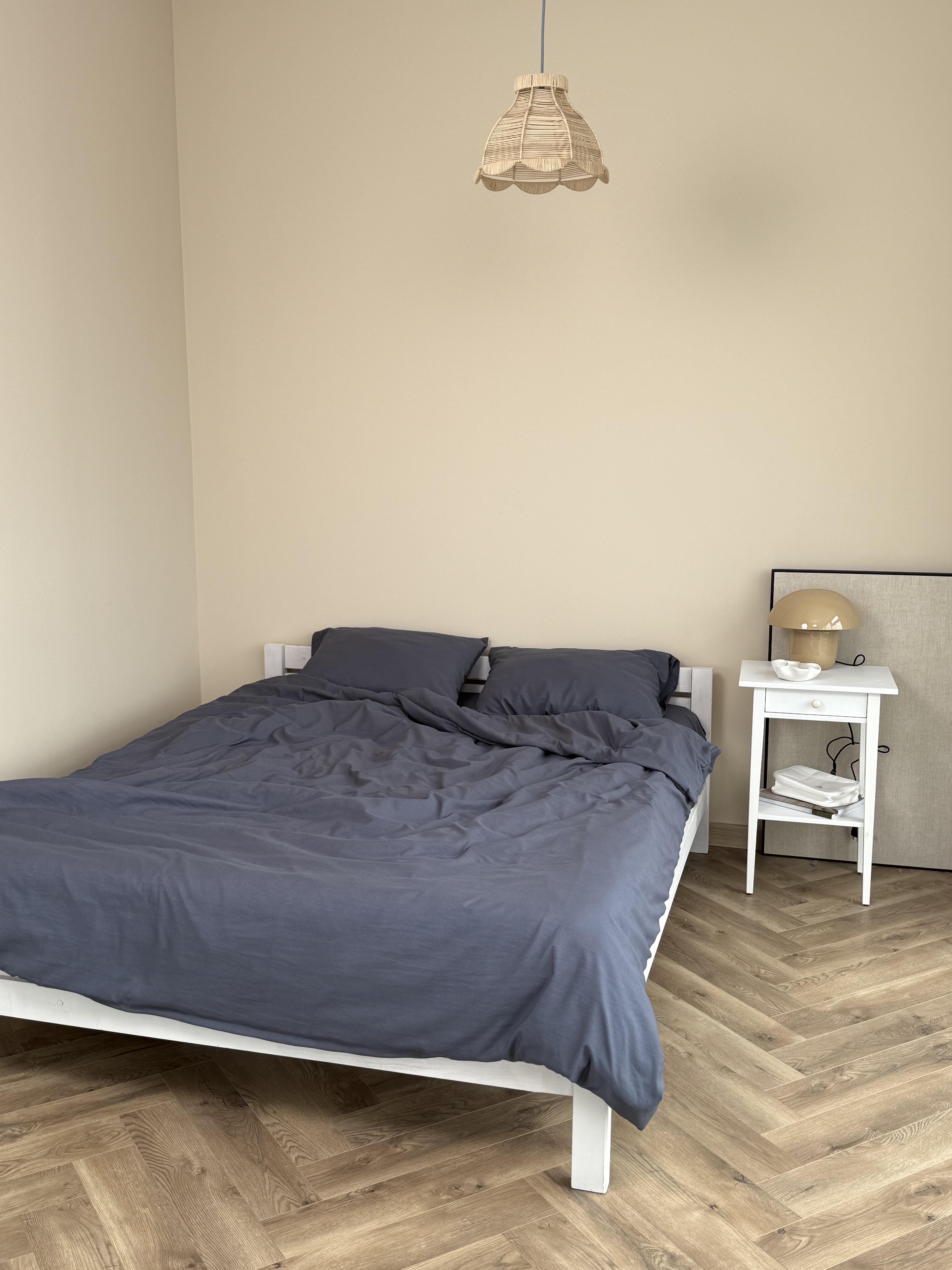 Комплект постільної білизни Тінь сатин двоспальний/наволочки 50х70/70х70 см Графітовий (6801) - фото 6