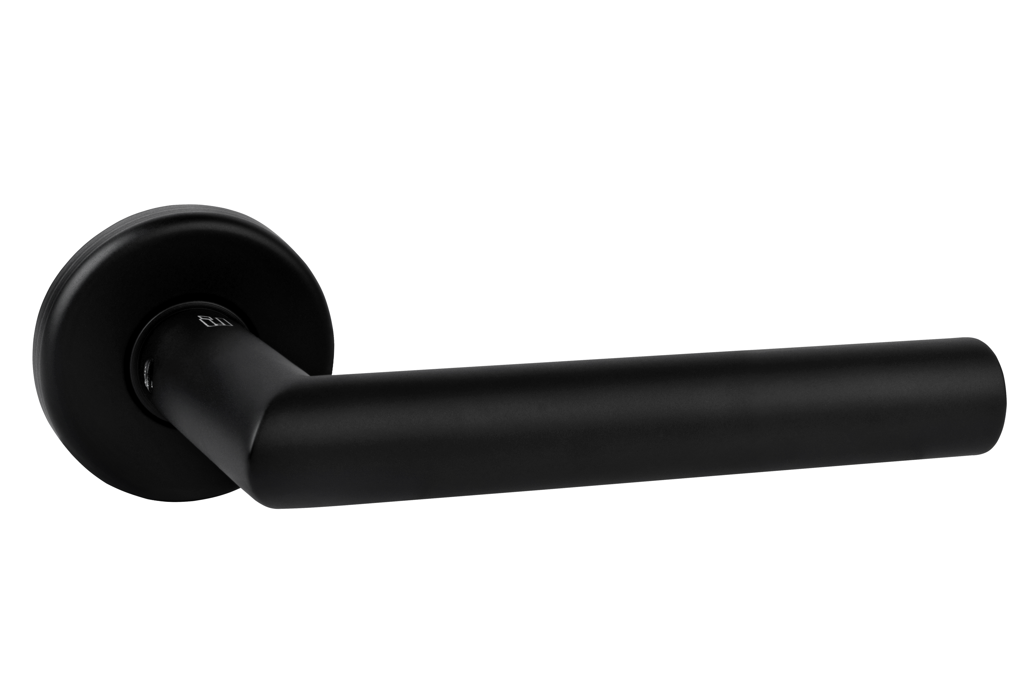 Ручка дверна Almar Alba на круглій розетці Чорний матовий (C-MO-ALB-RT50-06)