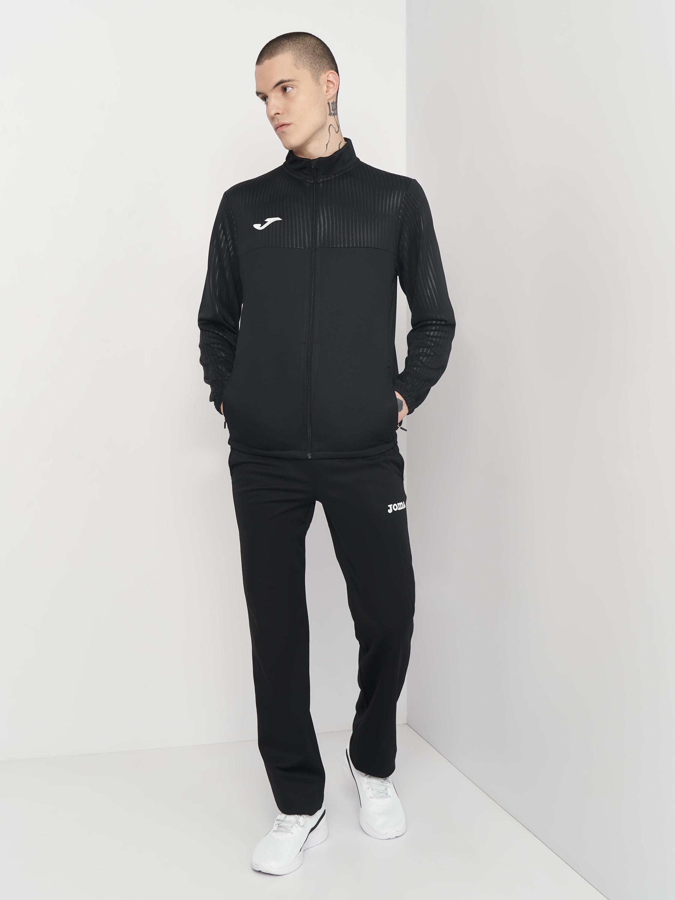 Олімпійка Joma 102744.100 Montreal Full Zip Sweatshirt L Black (8445456389453) - фото 3