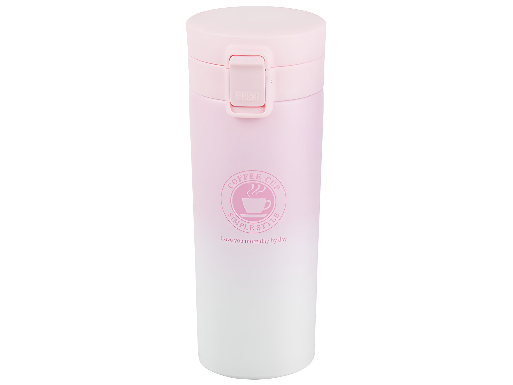 Термочашка Stenson Coffee cup 350 мл 18х8 см Розовый (MT-3897-0.35)