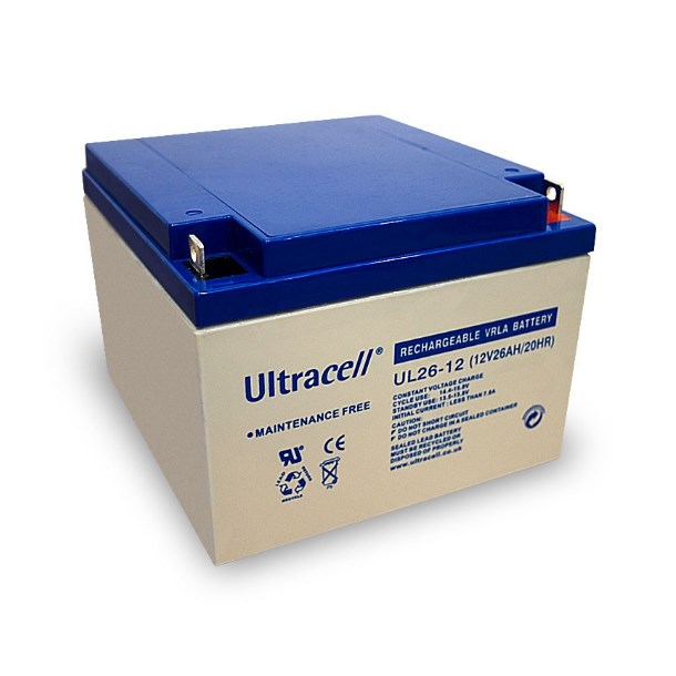 Аккумулятор Ultracell UL26-12 AGM 12V 26 Ah для ИБП 390A для котла и инвертора (28769)