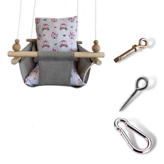 Дитяча гойдалка Infancy Карети Сірий (9676601)