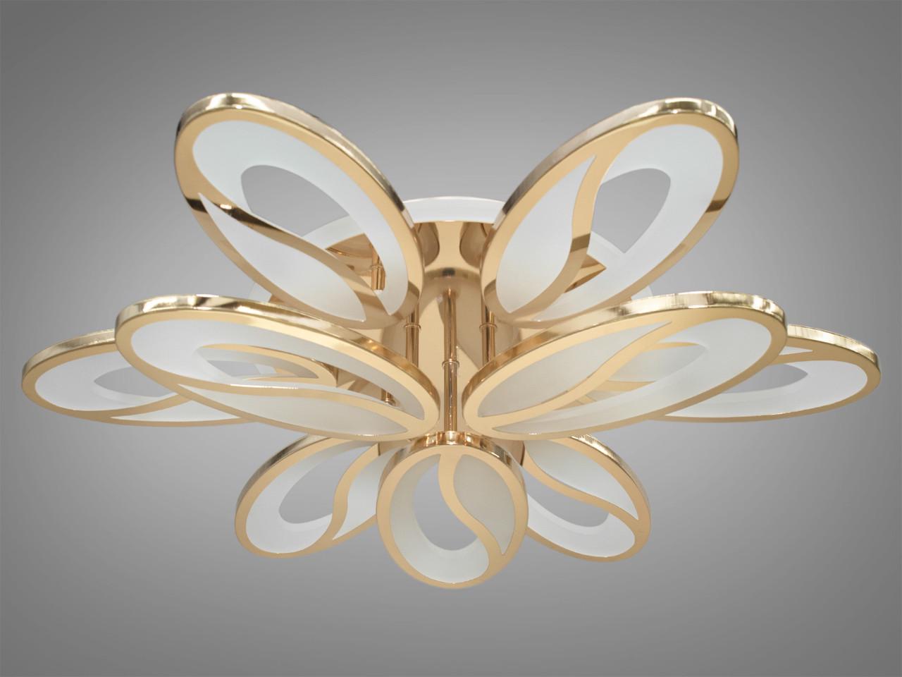 Люстра Led у спальню з диммером 8090-6+3G-L 150W на 21 м2 Золотий (1744216201) - фото 3 Люстра Led у спальню з диммером 8090-6+3G-L 150W на 21 м2 Золотий (1744216201) - фото 3