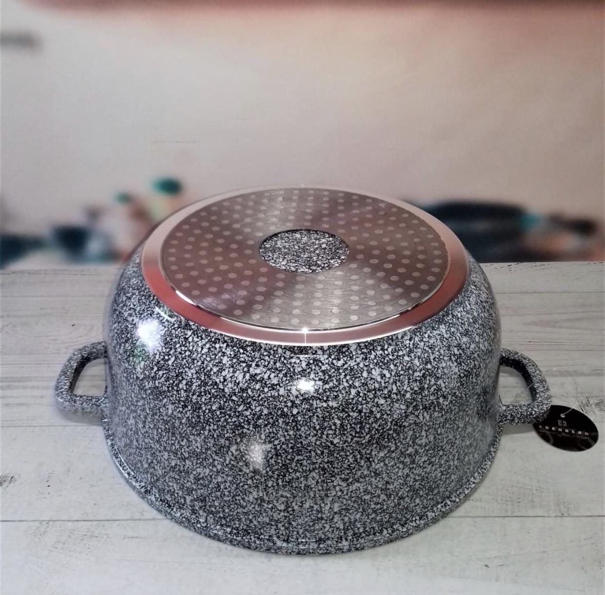 Кастрюля Edenberg с мраморным антипригарным покрытием и крышкой 6,8 л 28 см (EB-1171) - фото 8