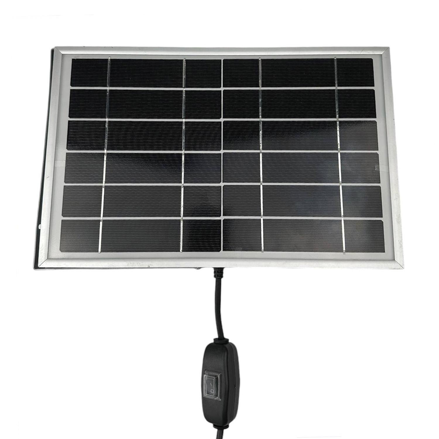 Сонячна панель із вбудованим акумулятором Solar 33х21,5 см 12W 3V 6000 mAh для вуличних гірлянд під патрон E27