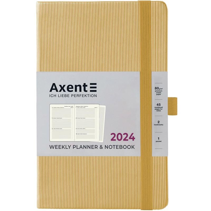Тижневик 2024 Axent Partner Lines 125х195 мм 96 л Пісочний (8515-24-53-A)
