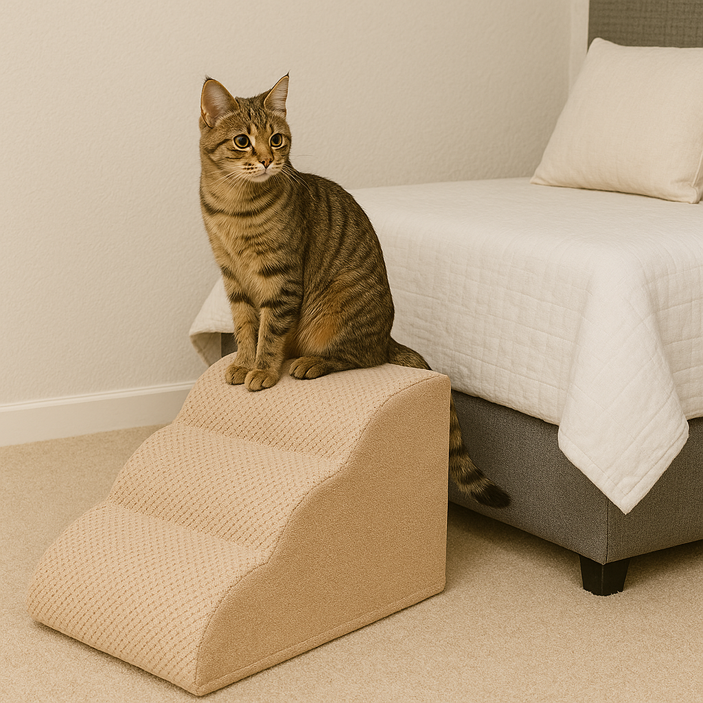 Сходинки для собак та котів м'які 40х36х60 см Бежевий (30644244)