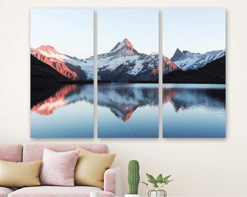 Модульная картина KIL Art Холодные вершины на холсте из трех частей 156x100 см (M3_XL_642)