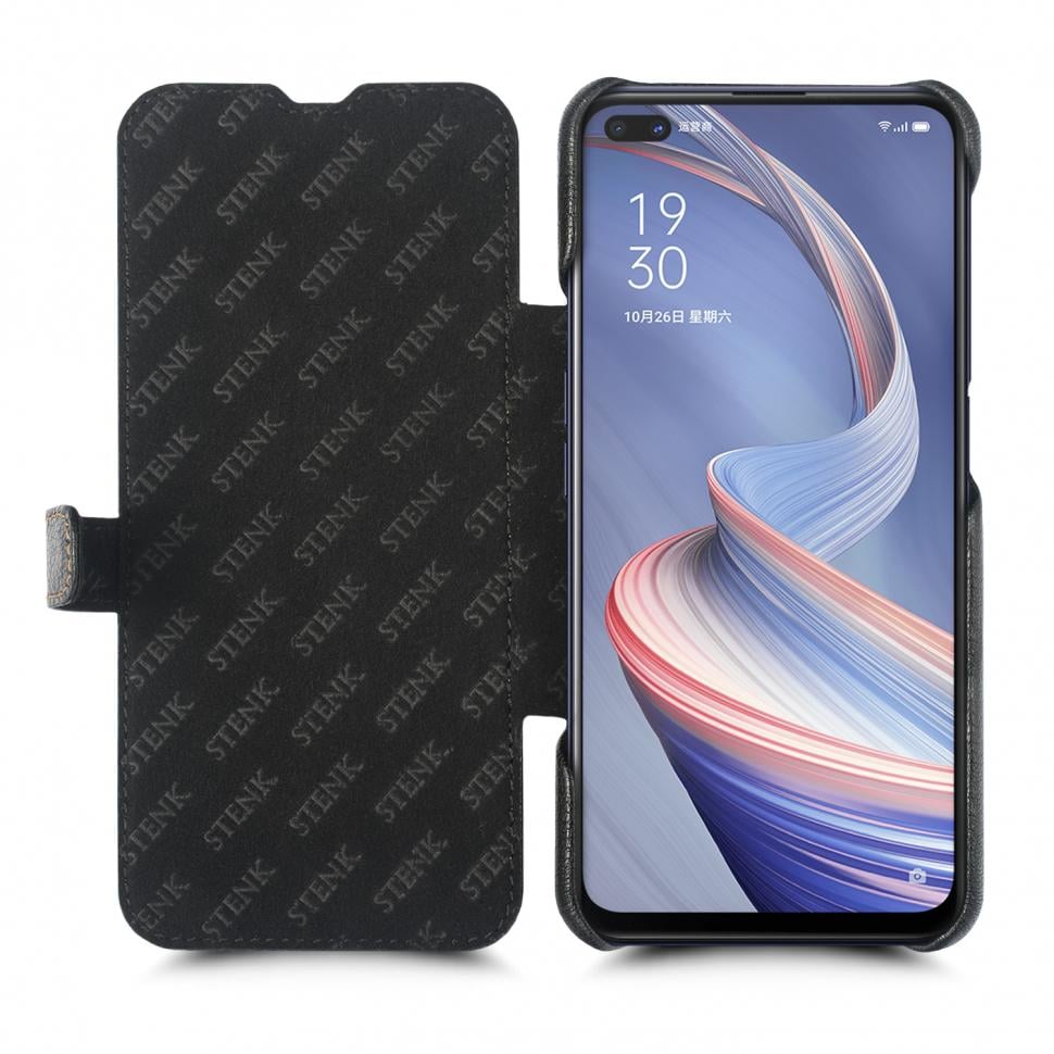 Чехол книжка Stenk Premium для OPPO A92s Черный (68534)