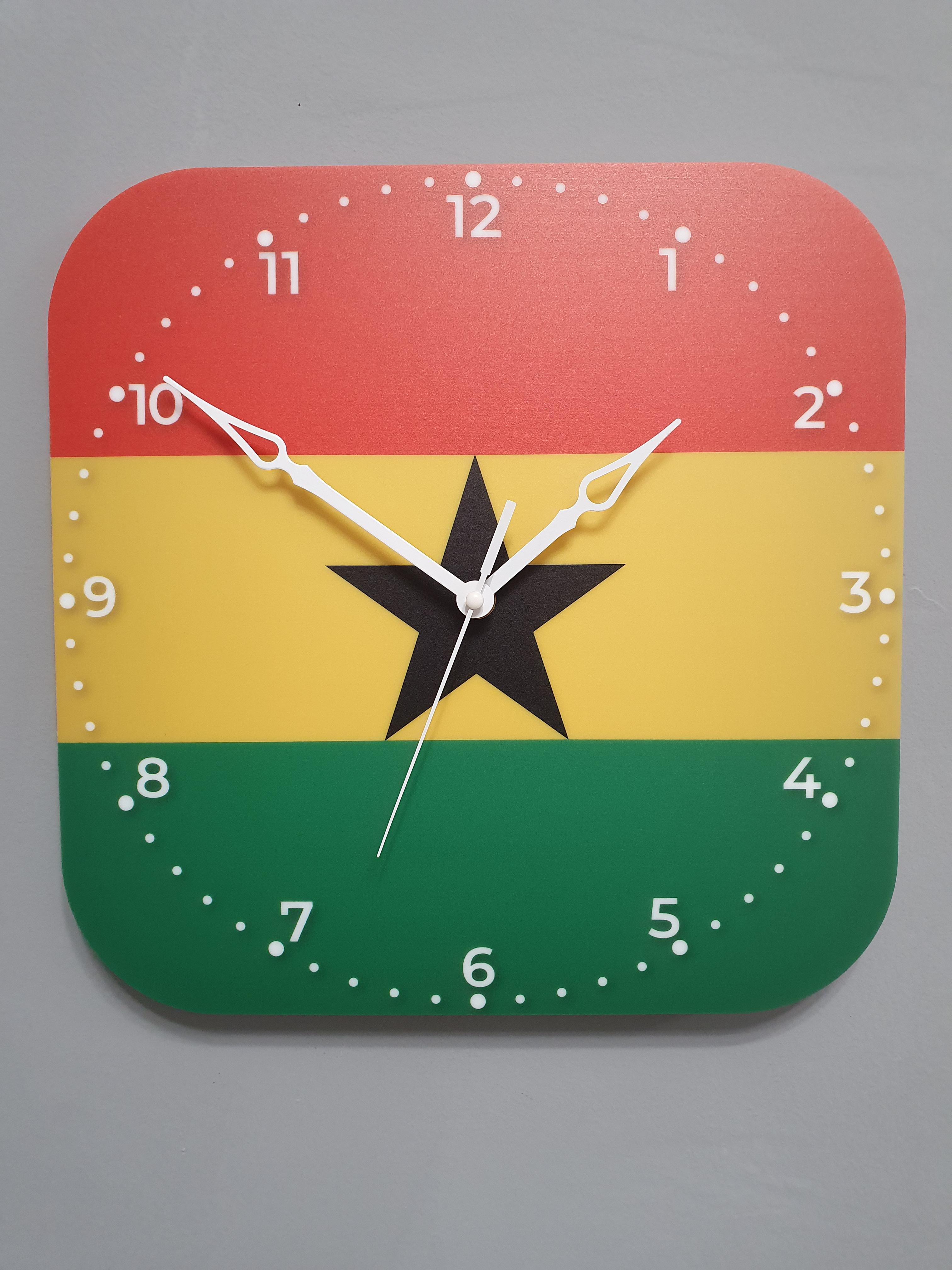 Часы настенные флаг Ганы (3706)