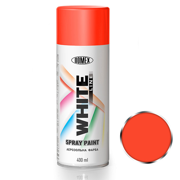 Аерозольна фарба DOMEX WHITE LINE 400 мл RAL3020 Яскраво-червоний (2609086127) Аерозольна фарба DOMEX WHITE LINE 400 мл RAL3020 Яскраво-червоний (2609086127)