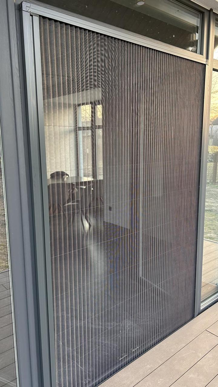 Москітна сітка пліссе з внутрішнім кріпленням для вікон/дверей на балкон/лоджію Антрацит (2712378582) - фото 3 Москітна сітка пліссе з внутрішнім кріпленням для вікон/дверей на балкон/лоджію Антрацит (2712378582) - фото 3