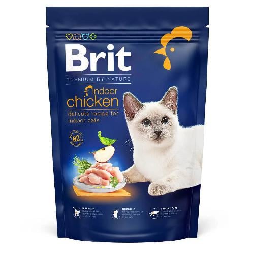 Корм для котів сухий Brit Premium Cat by Nature Індор з курятиною 1,5 кг (10261)