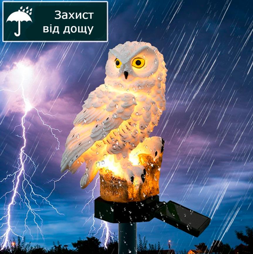 Светильник на солнечной батарее садовый Сова Теплый белый (MX-00009016) - фото 5