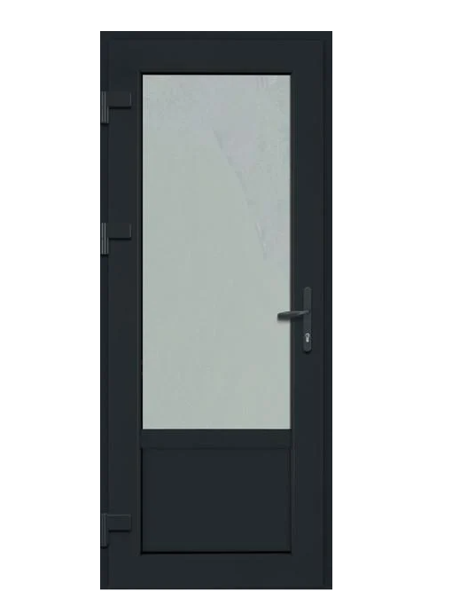 Дверь входная металлопластиковая Steko 2000x900 мм с фурнитурой AXOR Антрацит