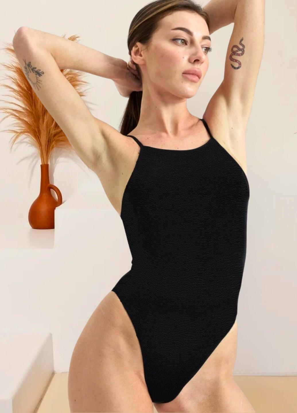 Купальник сплошной Monika из жатой ткани XXL Черный (1756) - фото 2 Купальник сплошной Monika из жатой ткани XXL Черный (1756) - фото 2