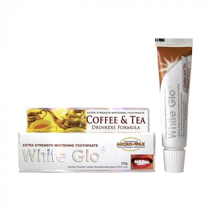 Зубная отбеливающая паста White Glo для любителей кофе и чая 24 г