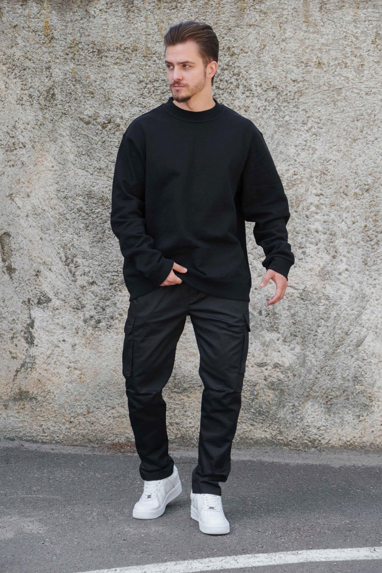 Свитшот на флисе Without Solo утепленный оверсайз S/M Black (S/M8055467) - фото 2 Свитшот на флисе Without Solo утепленный оверсайз S/M Black (S/M8055467) - фото 2