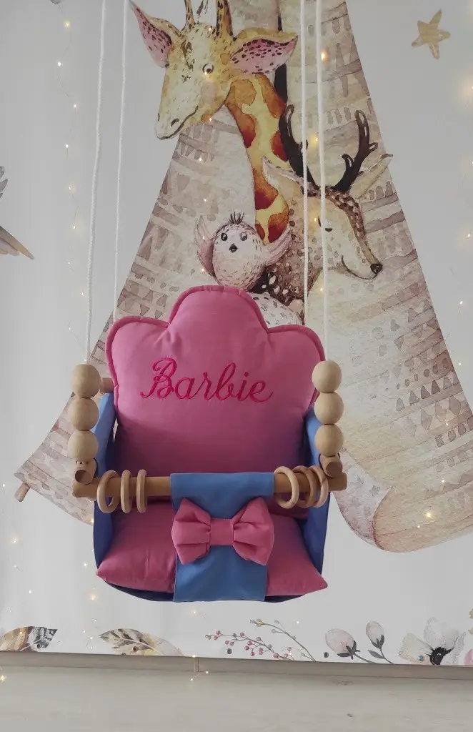 Качели подвесные Кукла Барби Barbie для детей от 6 месяцев 33х33х23 см нагрузкой до 40 кг