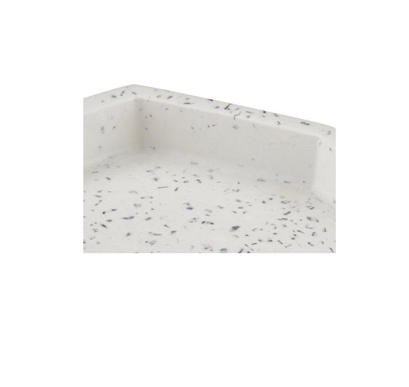 Поднос цементный 14x25 см Белый - фото 2