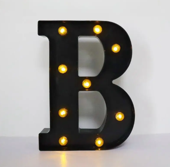 Літера з підсвіткою B об'ємна маленька 21x15 см Чорний (Ч1242) Літера з підсвіткою B об'ємна маленька 21x15 см Чорний (Ч1242)
