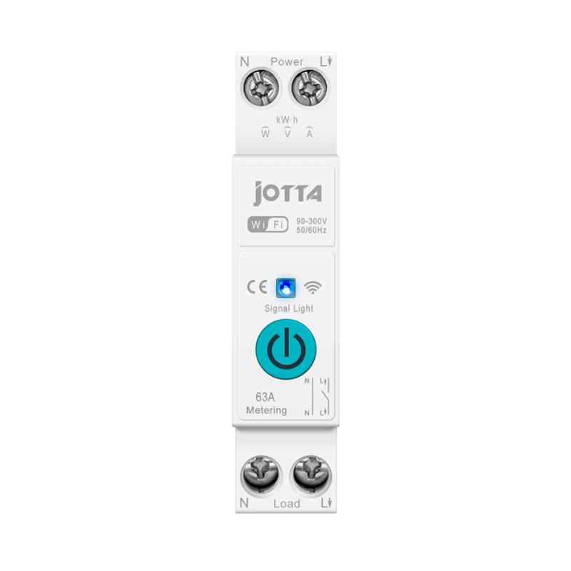 Выключатель умный WiFi Jotta с полной защитой/счетчиками/таймером 1P+N 1-63A 230V Smart Life/Tuya (ST-63TM)
