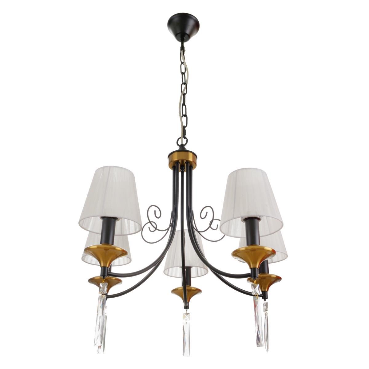 Люстра Brille BKL-722S/5 E14 BK+ANB Чорний/Золото