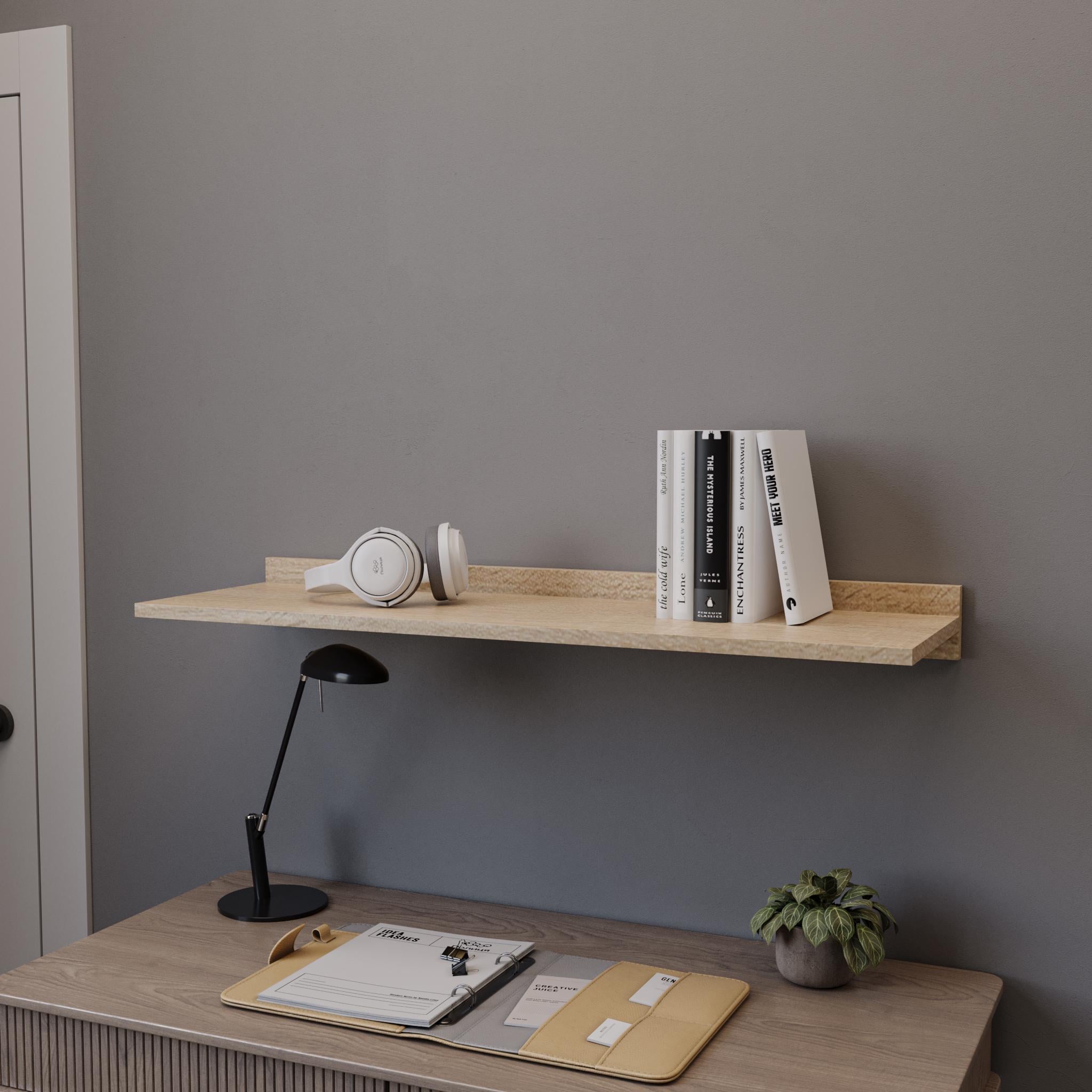 Полка навесная для офиса/детской 888х80х280 мм Дуб Сонома (PN-88)