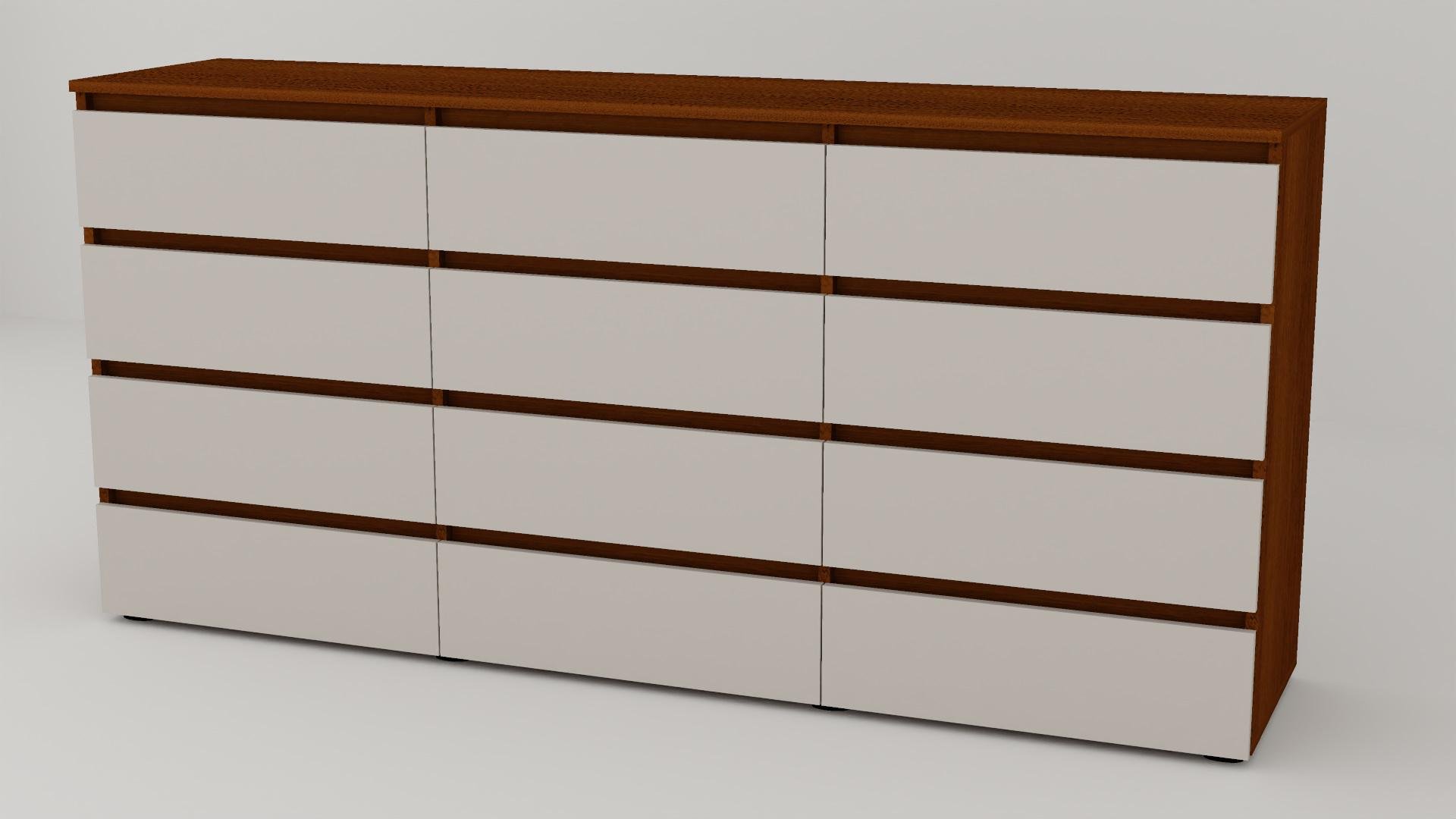 Комод Алекса СН-444/55 190х55х90 см Кашемір/Горіх лісовий