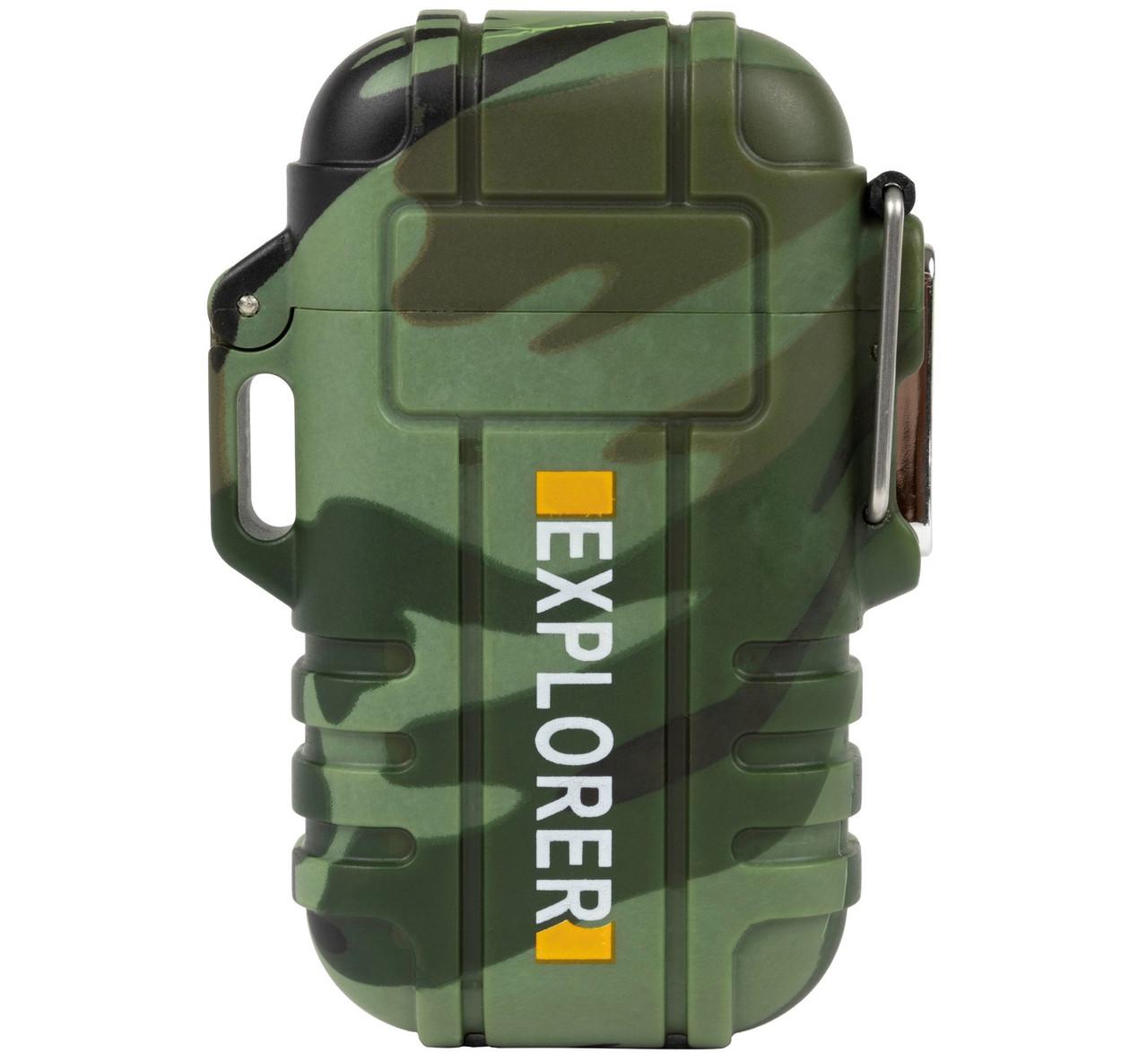 Запальничка електроімпульсна USB Explorer Xtech F13/дві дуги у водонепроникному корпусі Camouflage (2107548678) - фото 5